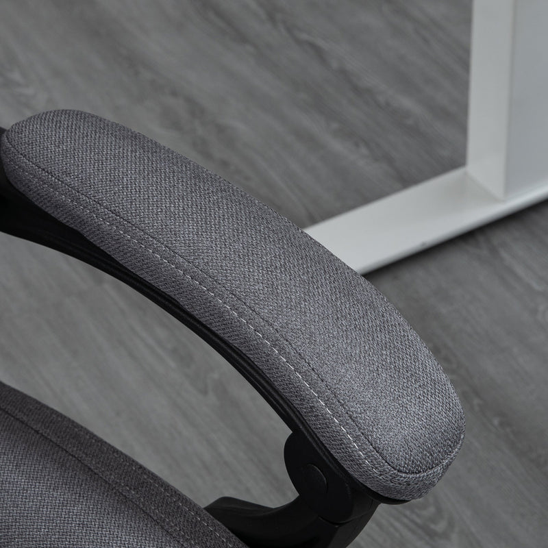 Ergonomic High Back Desk Chair with Headrest and Footrest - Executive Recliner Office Chair, Dark Grey - Ideal for Comfortable Working and Relaxation