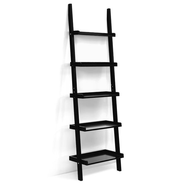 5-Tier Wall Shelf Model - Black Display Bookcase Perfect for Stylish Book Storage - Ideal Solution for Home Organizers and Decor Enthusiasts