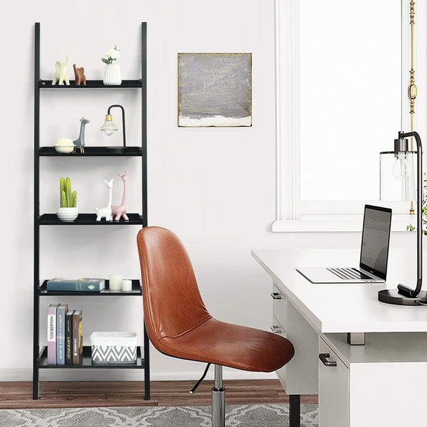 5-Tier Wall Shelf Model - Black Display Bookcase Perfect for Stylish Book Storage - Ideal Solution for Home Organizers and Decor Enthusiasts