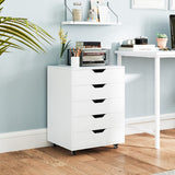 5 Drawer Chest with Lockable Wheels for Home Office-