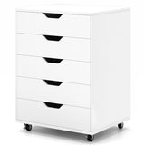 5 Drawer Chest with Lockable Wheels for Home Office-