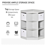 Corner Toy Storage Organizer for Kids - Bookcase Rack with Drawers and Anti-tipping Hardware for Safety - Ideal for Children's Playroom and Bedroom Storage Solutions