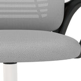 Ergonomic Mesh Office Chair with Adjustable Headrest and Armrests - Lumbar Support for Comfortable Work Seating - Ideal for Home and Office Use