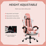 High-Back Racing Gamer Chair with Lumbar Support and Head Pillow - Swivel Wheels, Reclining Desk Seat for Gaming & Office Comfort - Ideal for Home Office Setup and Gamers