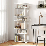 6-Tier Bookshelf with 2 Anti-Tipping Kits for Home Office-Black