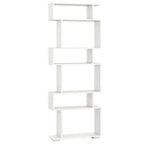 6-Tier Bookshelf with 2 Anti-Tipping Kits for Home Office-Black