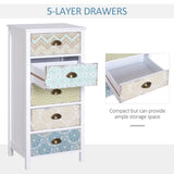 Storage Chest Organizer - Spacious 46Wx34Dx94H cm Cabinet, White Finish - Ideal for Home Decluttering and Organization