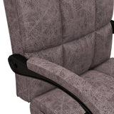 Executive Vibration Massage Office Chair - Microfiber Computer Seat with Reclining Back and Armrests, Charcoal Grey - Ideal for Professional Relaxation and Comfort at Work