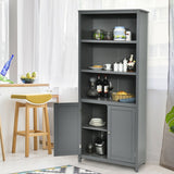 Tall Wooden Bookcase - 3-Tier White Storage Cabinet - Ideal for Organizing Books and Display Décor