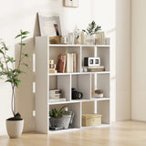 7 Cubes Open-back Bookshelf - Home Storage Display Shelf with Open Design - Ideal for Home Organizing and Displaying Books and Decor