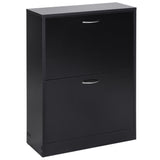 2-Tier Wood Shoe Cabinet with Tipping Bucket - Modern Hallway Storage Organizer, Drawer & Adjustable Shelf, Large Capacity - Ideal for Entryway Clutter Management