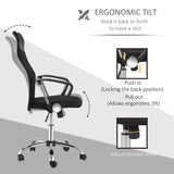 Adjustable Height Ergonomic Mesh Office Chair - Tilt Function Comfort Seating - Ideal for Extended Desk Use and Posture Support