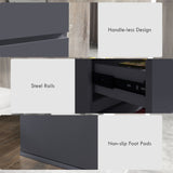 High Gloss 4-Drawer Dresser - Contemporary Bedroom Storage Cabinets - Sleek Organization Solution for Modern Homes