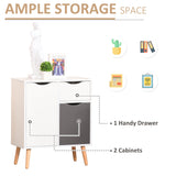 Floor Cabinet with Drawer - Versatile Storage Cupboard and Sideboard for Home Organization - Ideal for Bedroom, Living Room, and Entryway in Elegant Grey