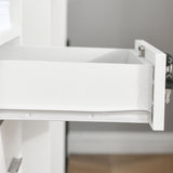 Lockable Mobile File Cabinet - Ample Storage Unit for Home and Office Files - Ideal for Bedroom, Living Room, and Workspace Organization (39.5x40x60cm, White)