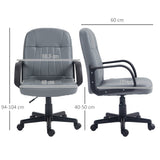 Swivel Executive Office Chair - PU Leather, Ergonomic Computer Desk Chair for Gaming and Office Work - Ideal for Professionals and Gamers in Grey