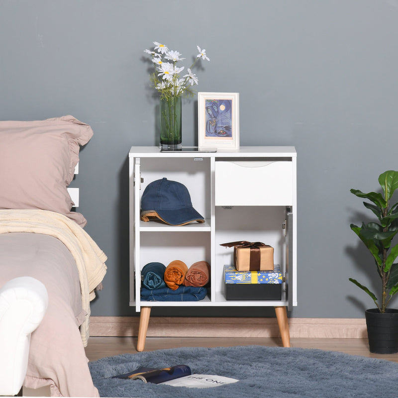Floor Cabinet with Drawer - Versatile Storage Cupboard and Sideboard for Home Organization - Ideal for Bedroom, Living Room, and Entryway in Elegant Grey