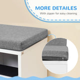 Cushioned Reading Nook Bookcase - Multipurpose Storage Shelf with Cozy Seat - Ideal for Study or Living Room Organization