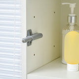 Adjustable Shelf Tall Bathroom Cabinet - High Gloss Freestanding Storage Cupboard with Drawer - Space-Saving Organizer for Toiletries and Linens