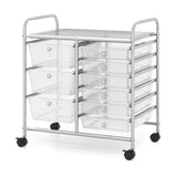 9-Drawer Rolling Storage Cart Tools Scrapbook Paper Organizer-