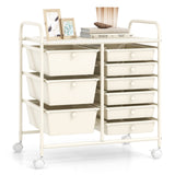 9-Drawer Rolling Storage Cart Tools Scrapbook Paper Organizer-