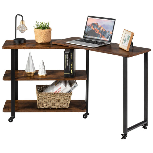 360-Degree Rotatable Desk - Ergonomic Computer Workstation - Ideal for Flexible Workspaces and Comfortable Computing Needs