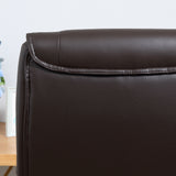 High-Back Home Office Chair - Comfortable Faux Leather Computer Desk Seat with Adjustable Height and Rocking Feature - Ideal for Extended Work Sessions