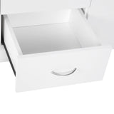 Storage Cabinet Sideboard with 2 Doors & 4 Drawers - Free Standing Cupboard & Chest Organizer for Home - Ideal for Kitchen and Living Room Organization, White
