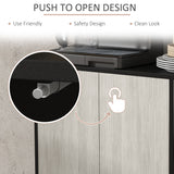 Adjustable Shelving Sideboard - Living Room Storage Cabinet with 4 Doors and Pine Legs - Elegant Organization Solution for Home Spaces
