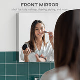 Wall-Mounted Mirror Cabinet - Bathroom Medicine Storage with Hinged Door, Multiple Shelves - Ideal for Organizing Toiletries and Laundry Essentials