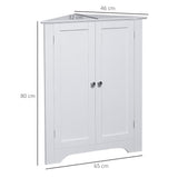 Triangle Corner Bathroom Cabinet - Adjustable Shelf & Recessed Door Storage Unit - Space-Saving Solution for Small Bathrooms