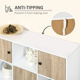 6-Cube Organizer Bookcase with Doors - Versatile Display Shelf and Storage Cabinet - Ideal for Living Room, Dining Room Organization