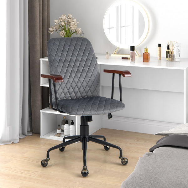 Velvet-Adorned Rocking Chair - Adjustable, Leisure Seat with Padding in Elegant Grey - Ideal for Relaxation and Comfort Seekers