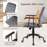 Velvet-Adorned Rocking Chair - Adjustable, Leisure Seat with Padding in Elegant Grey - Ideal for Relaxation and Comfort Seekers