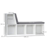 Cushioned Reading Nook Bookcase - Multipurpose Storage Shelf with Cozy Seat - Ideal for Study or Living Room Organization