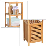 Freestanding 140cm Tall Storage Cabinet - 3 Shelves Cupboard for Bathroom & Kitchen Organization - Home Utility Organizer for Space Saving