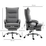 Ergonomic Heated Recliner - Vibrating Massage Office Chair with Plush Microfiber, Extendable Footrest, and Padded Armrests - Stress Relief Seating Solution for Professionals