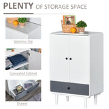 Bedside Storage Cabinet with Drawer and Doors - Modern Organizer for Bedroom and Living Room - Sleek Space-Saving Design for Home Essentials