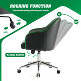 Blue Upholstered Gaming Chair with Adjustable Feature - Comfortable Gaming and Accent Chair with Height Adjustability - Perfect for Gamers in Need of Flexible Seating Options