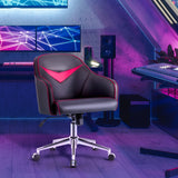 Blue Upholstered Gaming Chair with Adjustable Feature - Comfortable Gaming and Accent Chair with Height Adjustability - Perfect for Gamers in Need of Flexible Seating Options