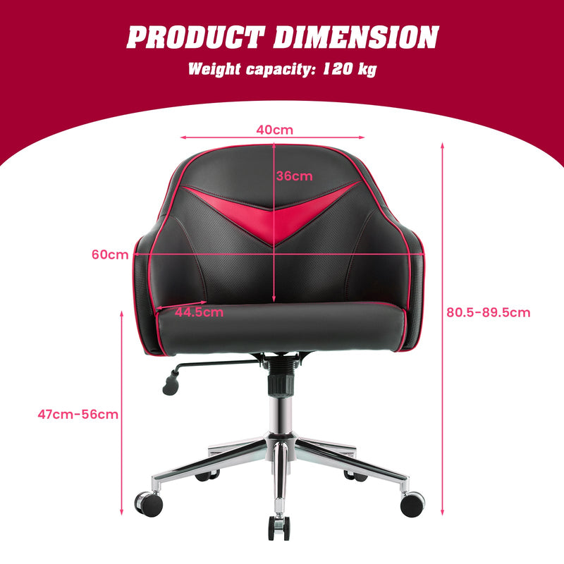 Blue Upholstered Gaming Chair with Adjustable Feature - Comfortable Gaming and Accent Chair with Height Adjustability - Perfect for Gamers in Need of Flexible Seating Options