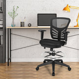 Mesh Drafting Chair with Adjustable Footrest-