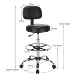 Ergonomic Drafting Chair - Adjustable Backrest and Footrest Features - Ideal for Architects and Designer Comfort