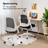 Swivel Rolling Mesh Office Chair - Adjustable Height, Ergonomic Mid-Back, Black - Ideal for Office Workers Seeking Comfort and Mobility