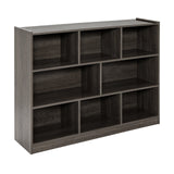 3-Tier Bookcase Display Cabinet - 8-Cube Floor Standing Storage Shelves in White - Ideal for Space Organization and Display of Books and Decor