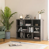 3-Tier Bookcase Display Cabinet - 8-Cube Floor Standing Storage Shelves in White - Ideal for Space Organization and Display of Books and Decor