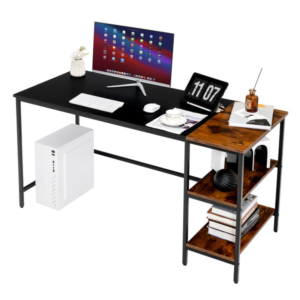 Computer Desk by Multifunctional - Removable Storage Shelf in Sleek Black - Ideal for Home Office Organization