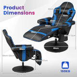 Gaming Chair with Electric Massage Feature - With Cup Holder and Side Pouch in Sleek Black - Perfect for Gaming Enthusiasts and Office Workers Desiring Extra Comfort