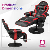 Gaming Chair with Electric Massage Feature - With Cup Holder and Side Pouch in Sleek Black - Perfect for Gaming Enthusiasts and Office Workers Desiring Extra Comfort