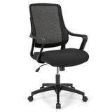 Black Office Chair with Wheels - Ergonomic Design for Comfortable Seating - Ideal for Office Workers and Long Hours of Work